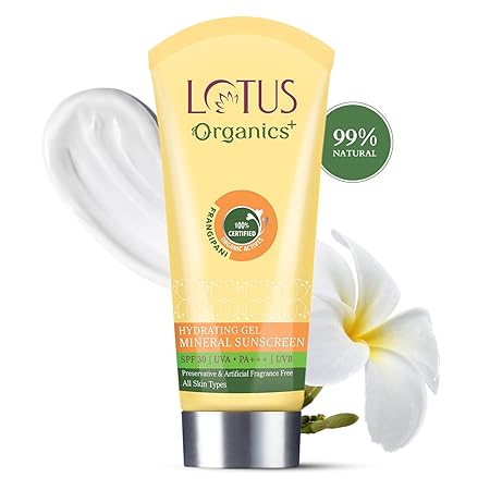 Lotus Organics Hydrating Gel Mineral Sunscreen SPF 30|50 gms|MRP 325