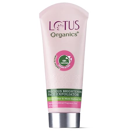Lotus Organics Precious Brightening Face Exfoliator|50 gms|MRP 275