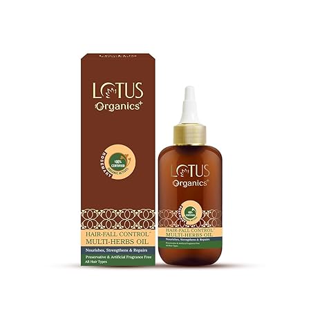 Lotus Organics Hair-Fall Control Multi-Herbs Oil|100 ml|MRP 425