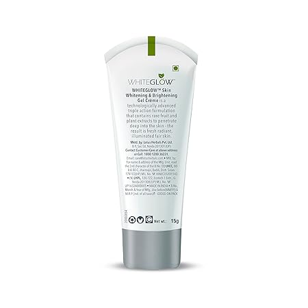 Lotus Herbals Whiteglow Skin Whitening & Brightening Gel Creme SPF 25|15 gms|MRP 99