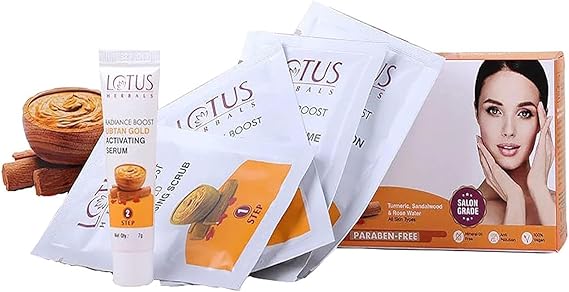 Lotus Herbals Radiance Boost Ubtan 4in1 Facial Kit |47 gms|MRP 265