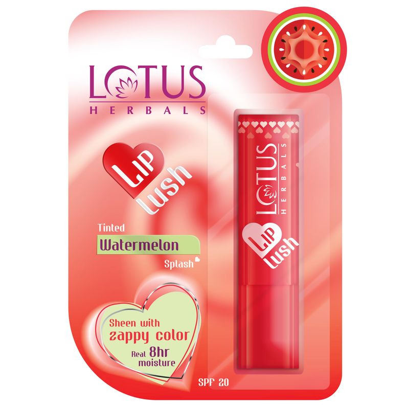 Lotus Herbals Lip Lush Tinted Lip Balm - Watermelon Splash|4 gms|MRP 215