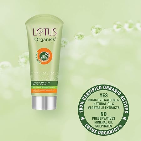Lotus Organics Divine Nourish Face Wash|100 gms|MRP 395