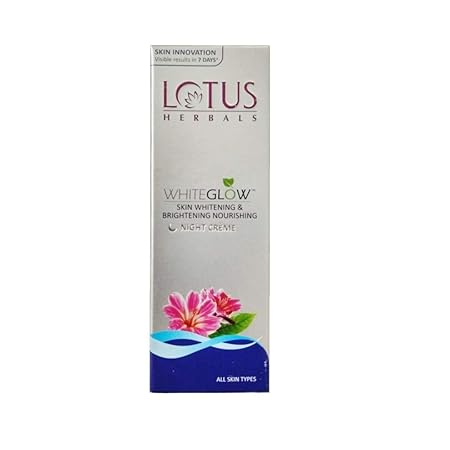 Lotus Herbals Whiteglow Skin Whitening Night Face Cream|15 gms|MRP 145
