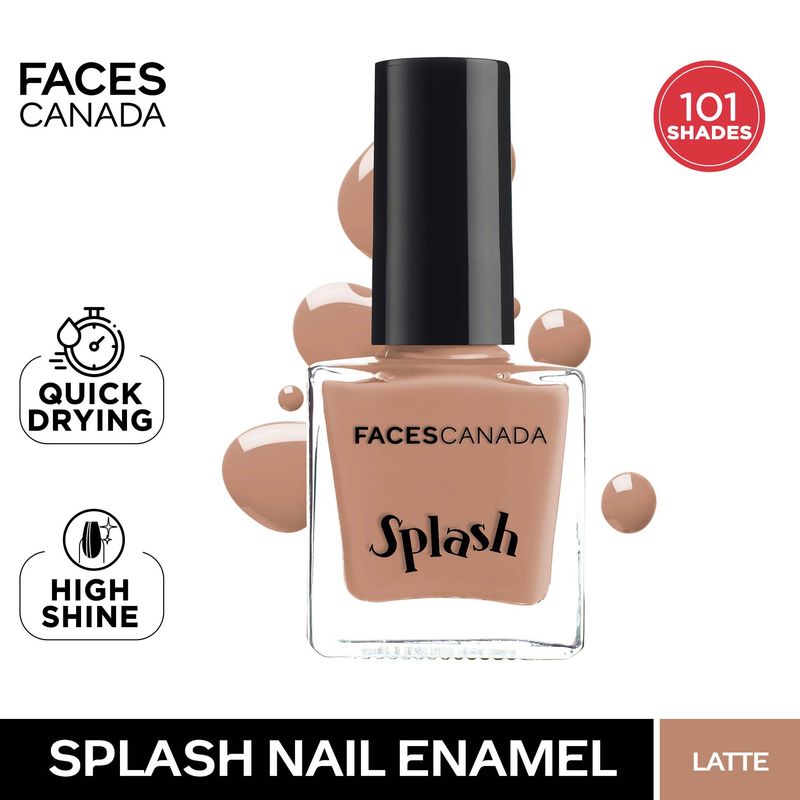 Faces Canada Splash Nail Enamel � 125 Latte|8 ml|MRP 129