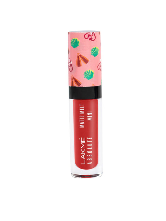 Lakme Absolute Matte Melt Mini Liquid Lip Colour ï¿½ Coral Camp 401|2.4 ml|MRP 400