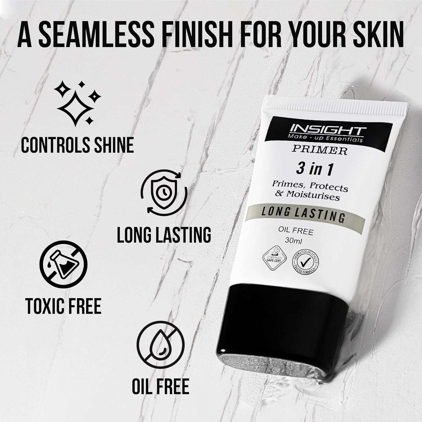 Insight 3-in-1 Long Lasting Primer 30ml for smooth makeup base