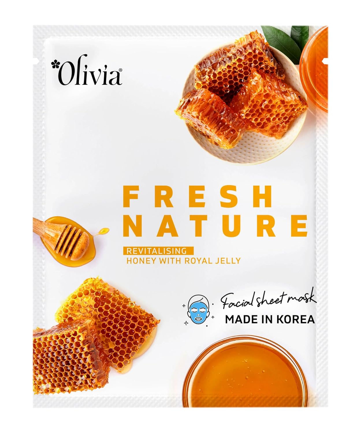 Olivia Green Tea Sheet Mask, purifying facial mask, fresh skin care, antibacterial mask