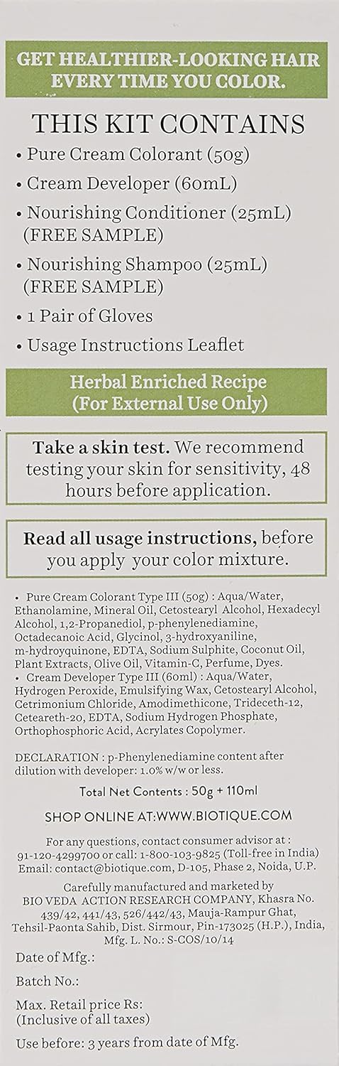 Biotique Herbcolor 4N Brown 50g + 110ml