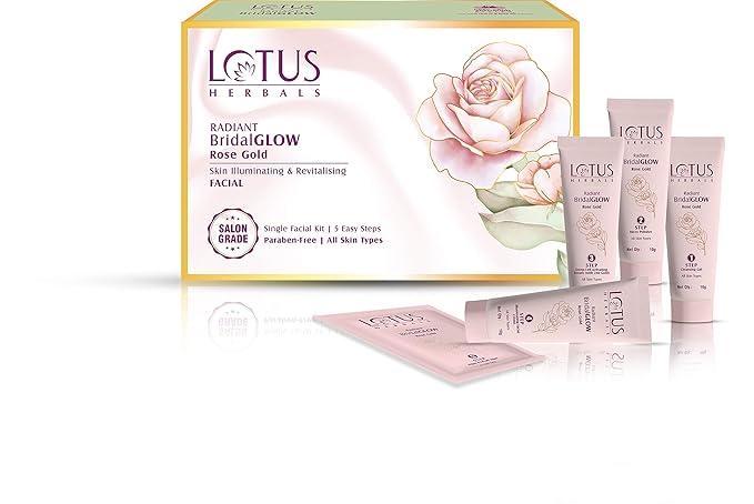 Lotus Herbals Radiant Bridal Glow Facial Kit, facial kit, cream-based textures