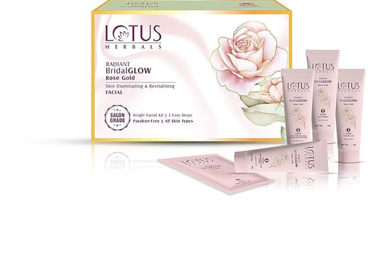 Lotus Herbals Radiant Bridal Glow Facial Kit, facial kit, cream-based textures