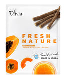Olivia Strawberry Sheet Mask, purifying facial mask, fresh skin care, strawberry essence