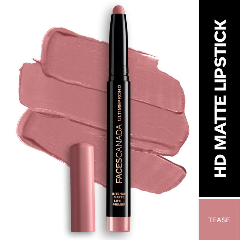 Faces Canada Ultime Pro HD Intense Matte Lips + Primer - Tease 14|1.4 gms|MRP 849
