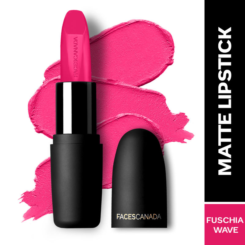 Faces Canada Weightless Matte Finish Lipstick - Fuschia Wave 02|4.5 gms|MRP 325
