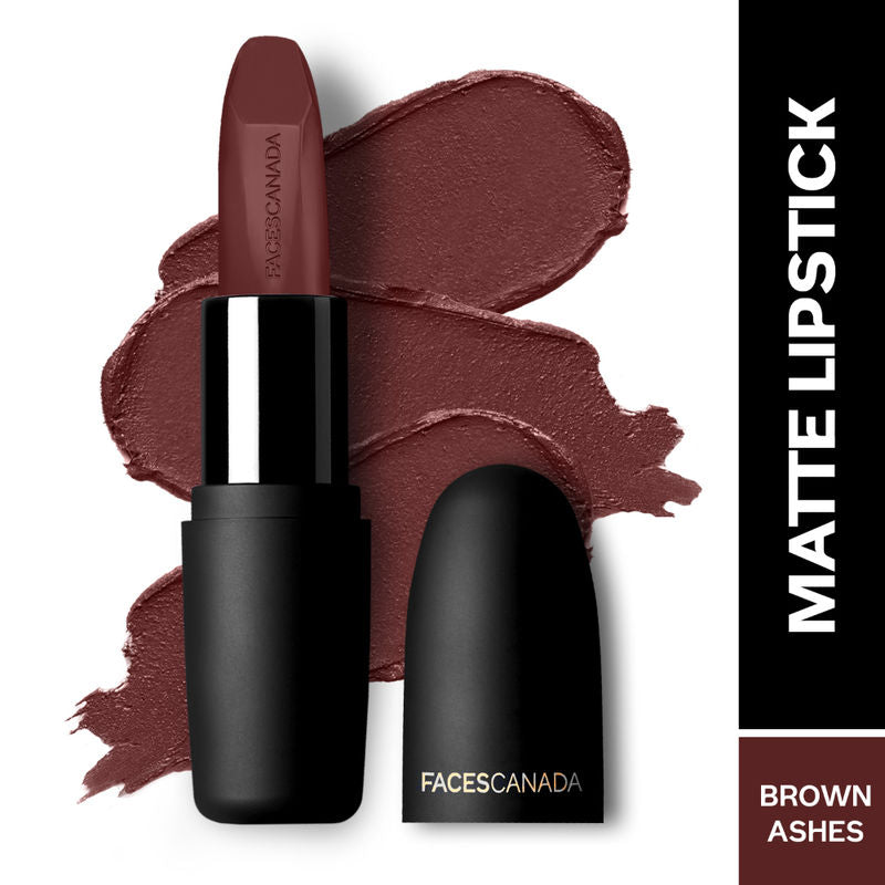 Faces Canada Weightless Matte Finish Lipstick - Brown Ashes 25|4.5 gms|MRP 325