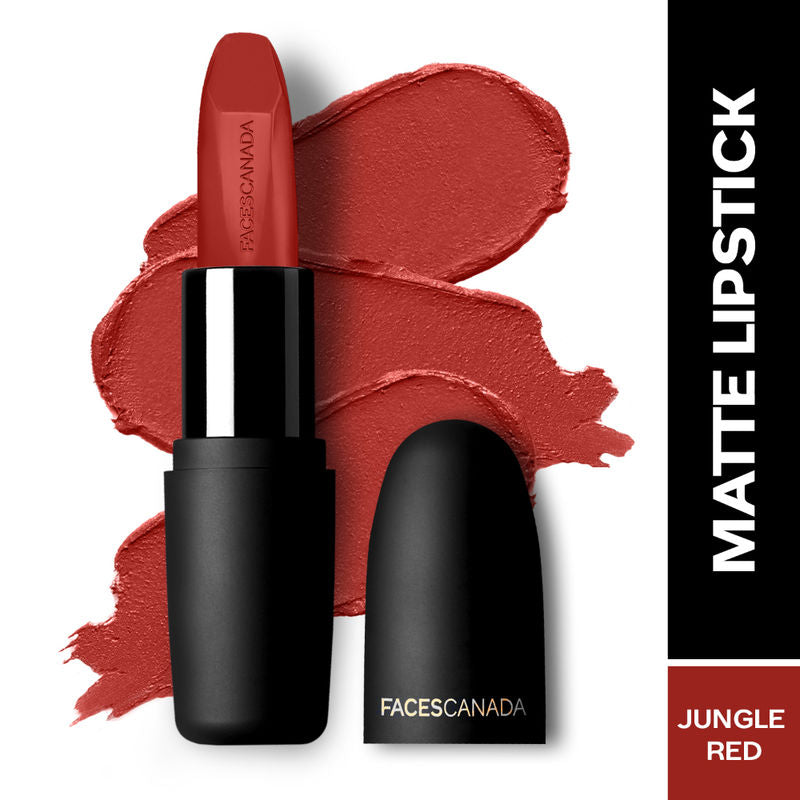 Faces Canada Weightless Matte Finish Lipstick - Jungle Red 29|4.5 gms|MRP 325