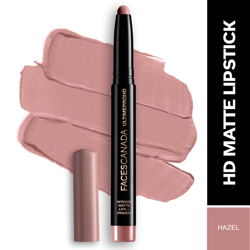 Faces Canada Ultime Pro HD Intense Matte Lips + Primer - Hazel 19|1.4 gms|MRP 849
