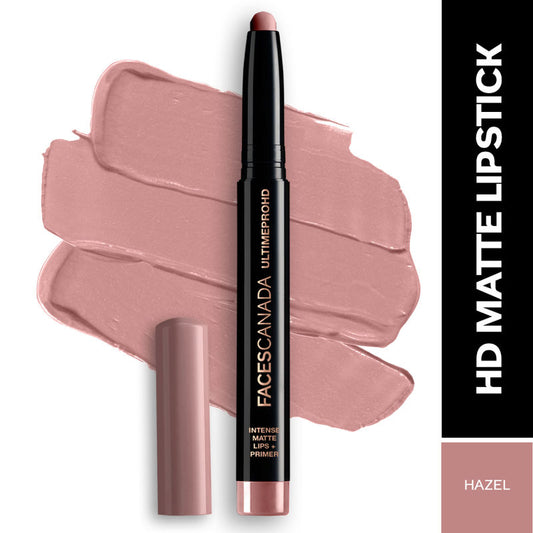 Faces Canada Ultime Pro HD Intense Matte Lips + Primer - Hazel 19|1.4 gms|MRP 849