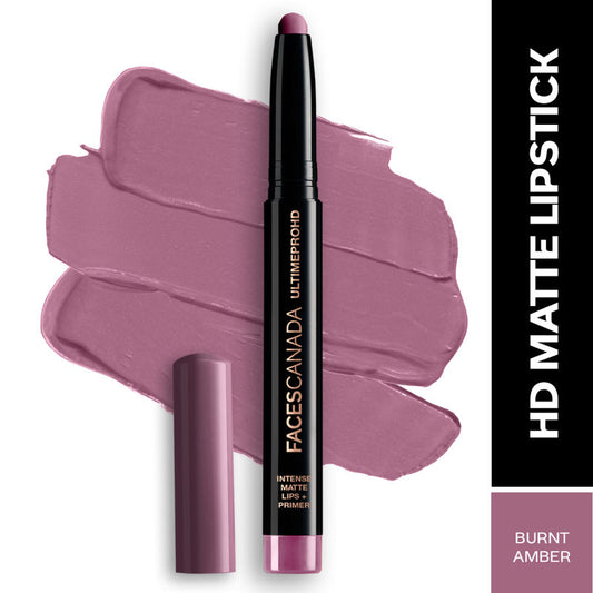 Faces Canada Ultime Pro HD Intense Matte Lips + Primer - Burnt Amber 25|1.4 gms|MRP 849