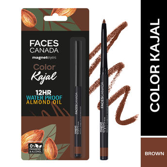Faces Canada Magneteyes Kajal Almond Oil Brown ComFort 03|0.3 gms|MRP 249