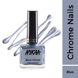 Nykaa Metallic Chrome Long Lasting Nail Enamel - Intergalactic Blue 161|9 ml|MRP 249