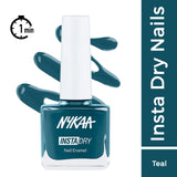 Nykaa Insta Dry Fast Drying Nail Enamel Polish Teal Tag 331 - Teal|9 ml|MRP 229