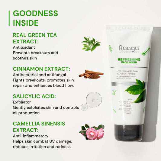 Raaga Professional Refreshing Face Wash|80 ml|MRP 275