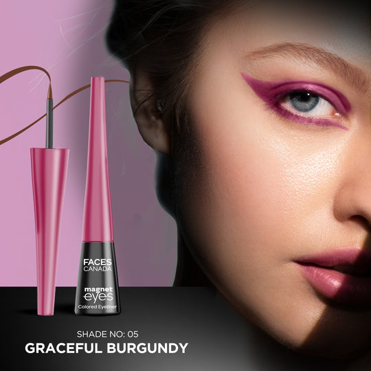 Faces Canada Magneteyes Color Eyeliner -  Graceful Burgundy |4 ml|MRP 399