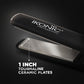 Ikonic Pro Straight Black Hair Straightener with nano titanium plates for smooth professional styling