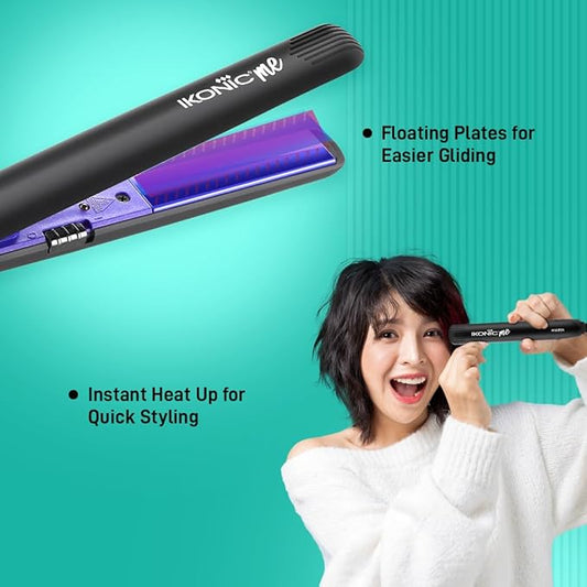 Ikonic Professional Mini Straightener- Black & Blue|MRP 1575