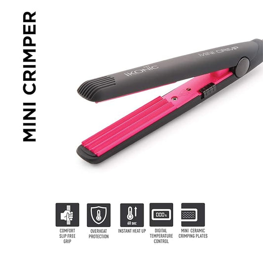 Ikonic Me Mini Crimper - Black & Pink|MRP 1875