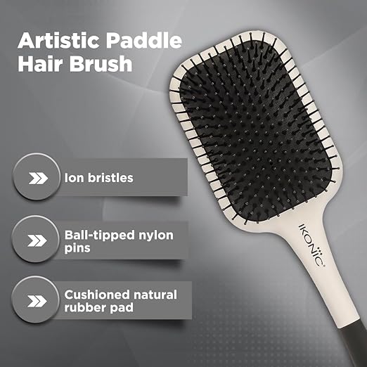 Ikonic Professional Artistic Paddle Brush White|MRP 900