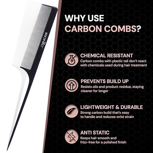 Ikonic Professional Carbon Comb - CC03|MRP 325