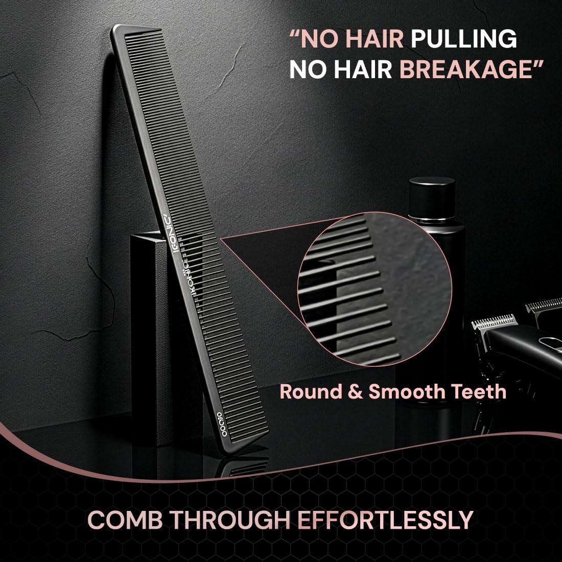 Ikonic Professional Carbon Comb - CC05|MRP 325