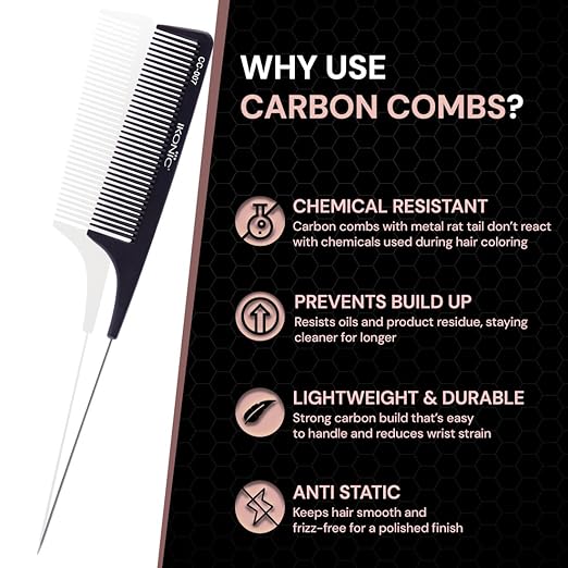 Ikonic Professional Carbon Comb - CC07|MRP 325