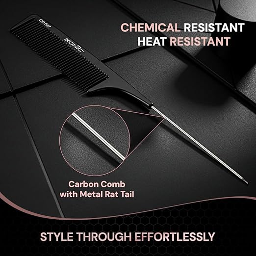 Ikonic Professional Carbon Comb - CC07|MRP 325