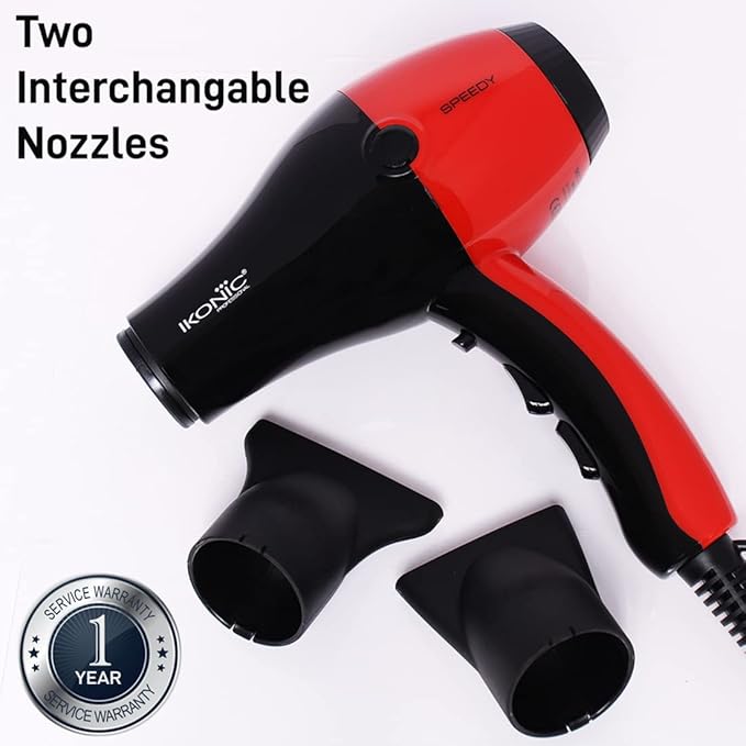 Ikonic Professional Speedy 2000W Hair Dryer - Red & Black|MRP 2775