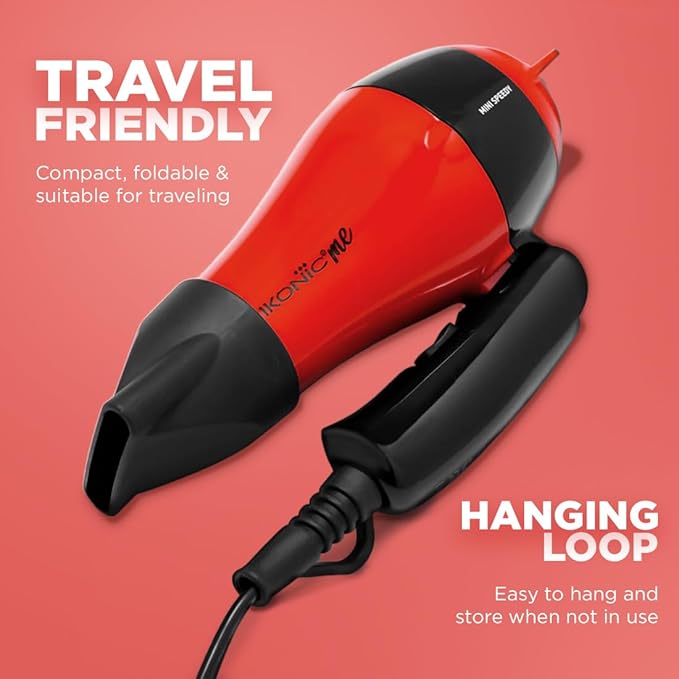 Ikonic Me Mini Speedy Hair Dryer - Red|MRP 1550