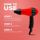 Ikonic Me Mini Speedy Hair Dryer - Red|MRP 1550