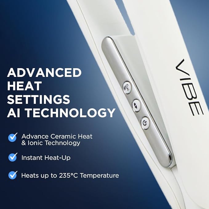 Ikonic Professional Vibe Hair Straightener - White|MRP 5900