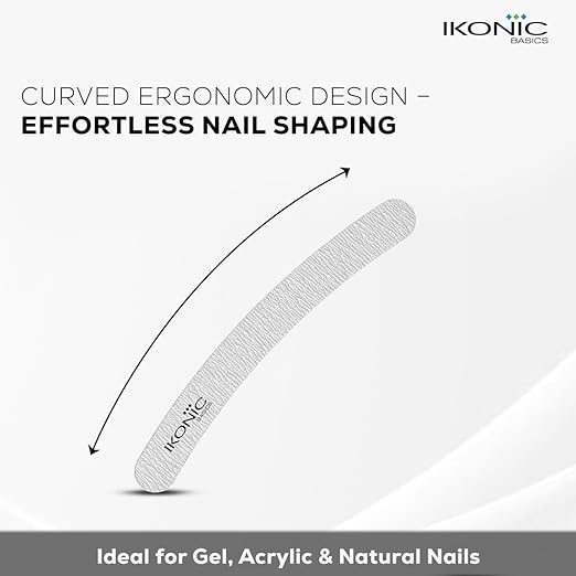 Ikonic Basics IKB-720K Banana Shaped Nail Emery Filer|MRP 125