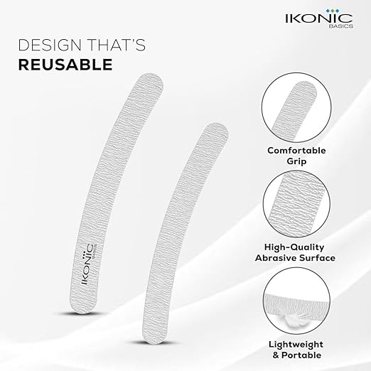 Ikonic Basics IKB-720K Banana Shaped Nail Emery Filer|MRP 125