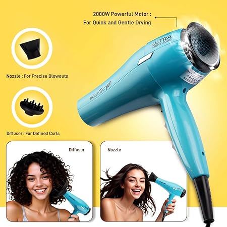 Ikonic Me Ultralight 2000 Hair Dryer - Teal|MRP 2300