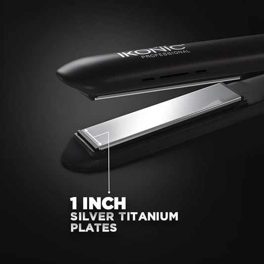 Ikonic Professional Hair Straightener - Slim Titanium Shine 3.0|MRP 8000