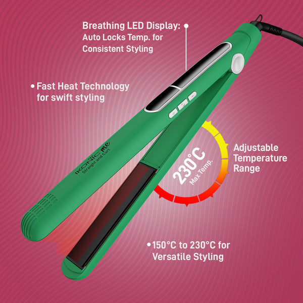 Ikonic Me 2 In 1 Straight And Curl Slim - Green|MRP 2400