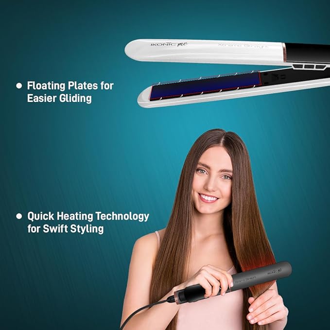 Ikonic Me Xtreme Hair Straightener - White & Black|MRP 2600