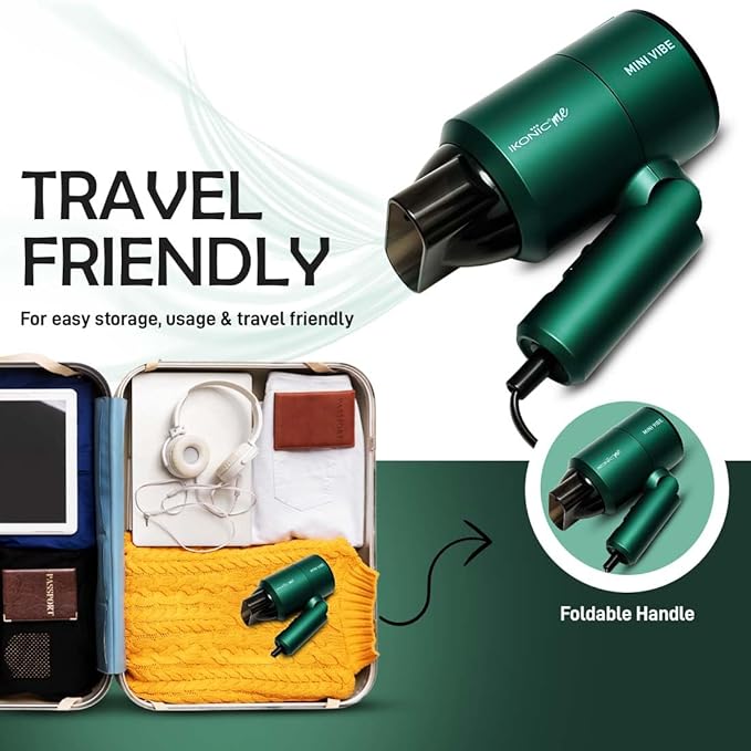 Ikonic Me Mini Vibe Hair Dryer - Emerald|MRP 1750