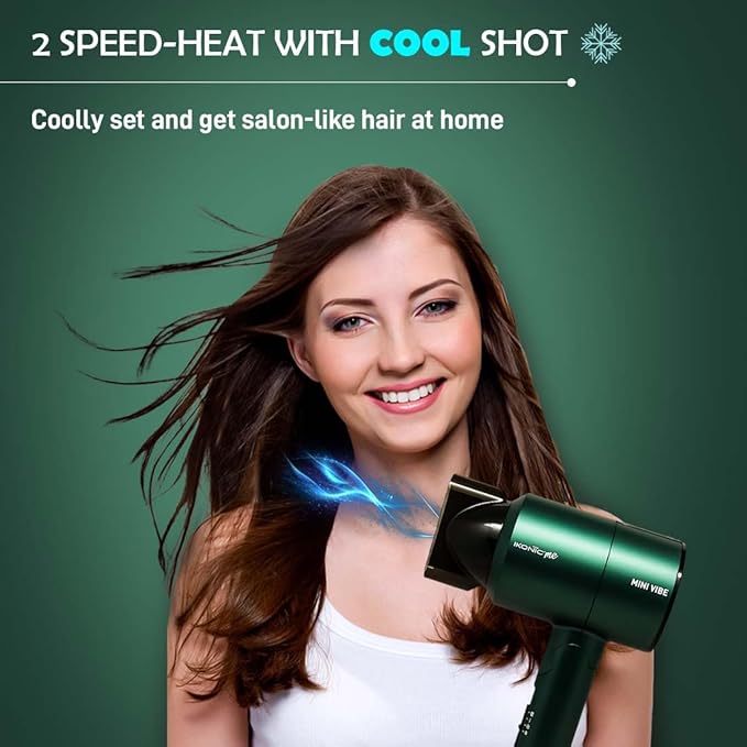Ikonic Me Mini Vibe Hair Dryer - Emerald|MRP 1750