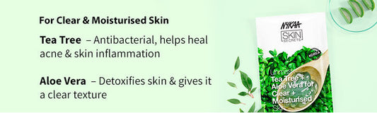 Nykaa Tea Tree + Aloe Vera Sheet Mask|20 ml|MRP 100