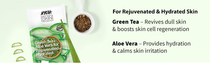 Nykaa Green Tea + Aloe Vera Sheet Mask|20 ml|MRP 100